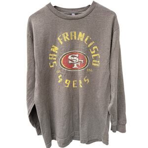 NFL Gray T-Shirts San Francisco 49ers Team Apparel Long Sleeve Shirt XL